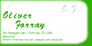 oliver forray business card